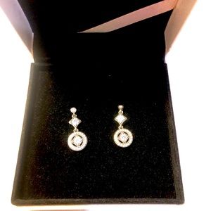 Pandora Vintage Allure Earrings 925 Sterling Silver with clear Cz